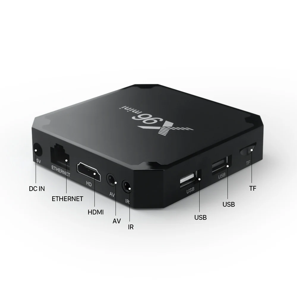 ТВ приставка X96 mini на Android 9 0 с четырехъядерным процессором Amlogic S905W 2 4 ГГц Wi Fi 1 ГБ 8 16