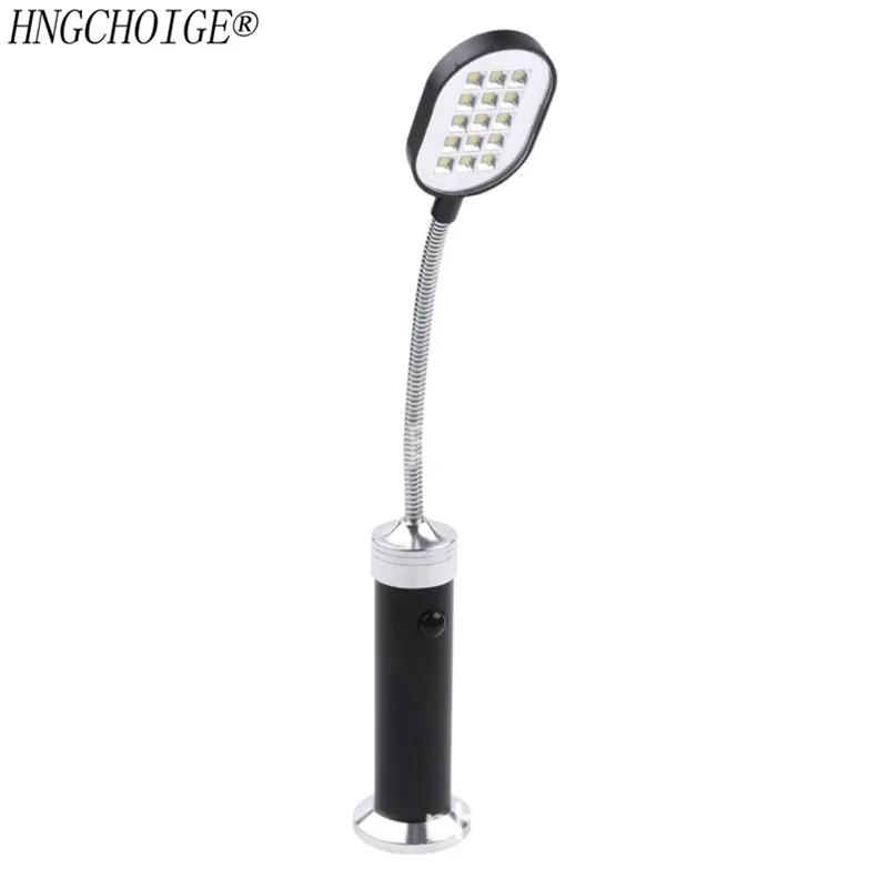 

15 COB Book Light Bed Reading Lights Flexible Adjustable Long Arm Magnetic Base Hands Free Working Lamp Tent Flashlight