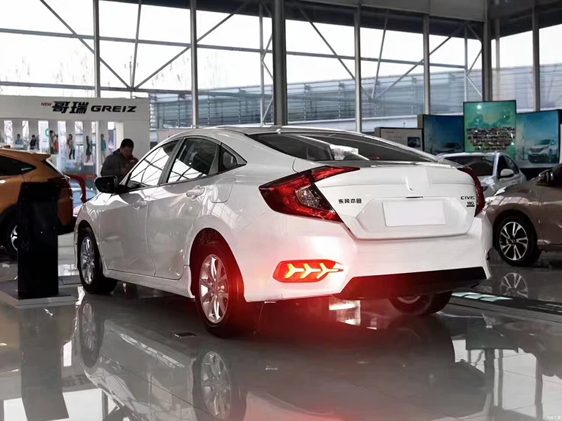 1 пара светодиодные задние фонари для Honda Civic 2016 2017 2018|warning light|driving lightsbrake light |