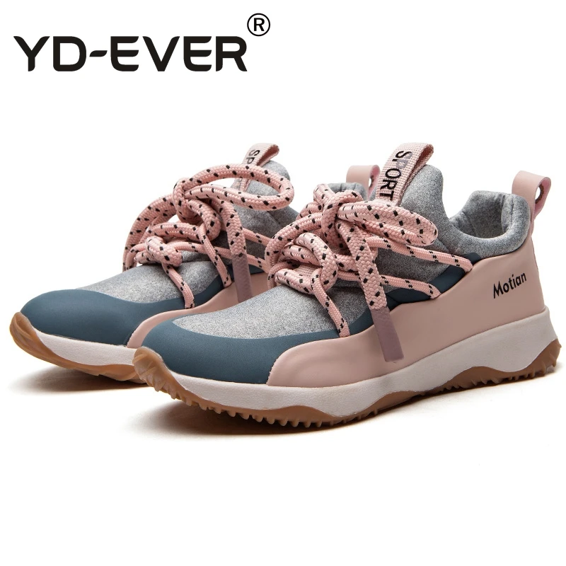 YD EVER женская повседневная обувь на платформе модные кроссовки дышащая для