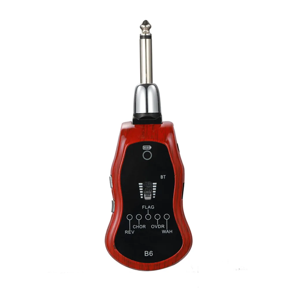 Red 5 в 1 гитарные эффекты, bluetooth-передатчик, гитарный эффектор, электрогитара, REV-CHOR-FLAG-OVDR-WAH, переключение цикла, аксессуары - Цвет: Red