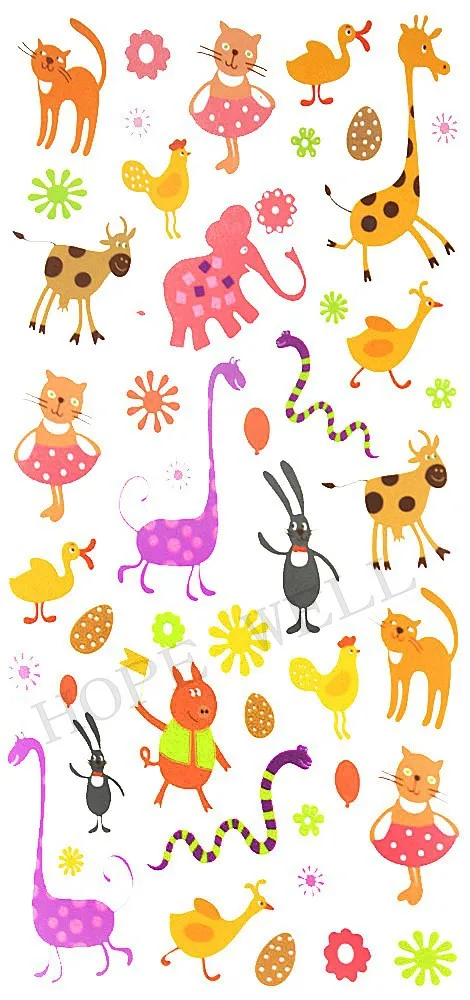 2 шт. Детские Временные татуировки кошка медведь лошадь слон|color tattoo sticker|tattoo