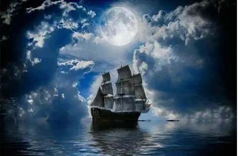 5D Diamond embroidery scenery night sailboat Diy diamond painting cross stitch full square rhinestone pasted Crafts Needlework | Дом и сад