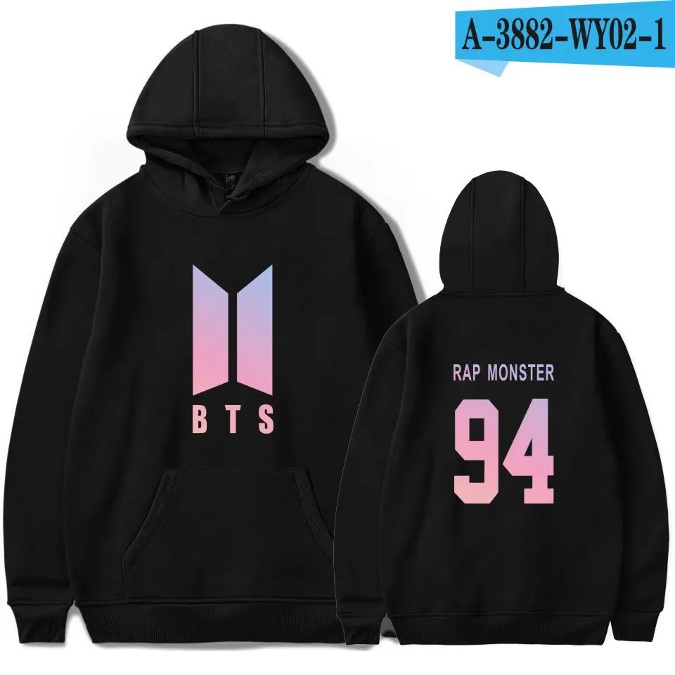 2019 Горячие BTS Толстовка Harajuku для женщин Love Yourself Bts свитшот с принтом Bangtan обувь