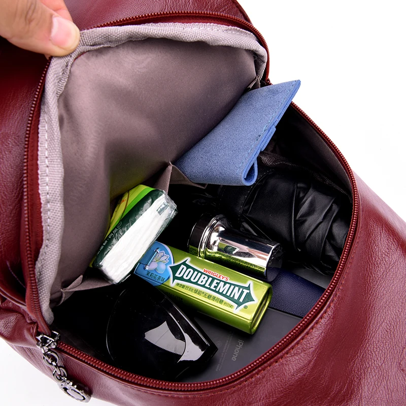 Женский винтажный кожаный рюкзак Sac a Dos многофункциональный высокого качества