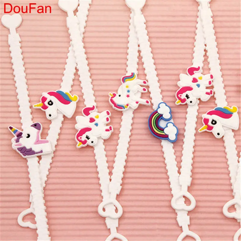 

12pcs/lot Unicorn Party Rubber Bangle Bracelet Birthday Party Decorations For Kids Colorful Unicorn Decor Party Supplies