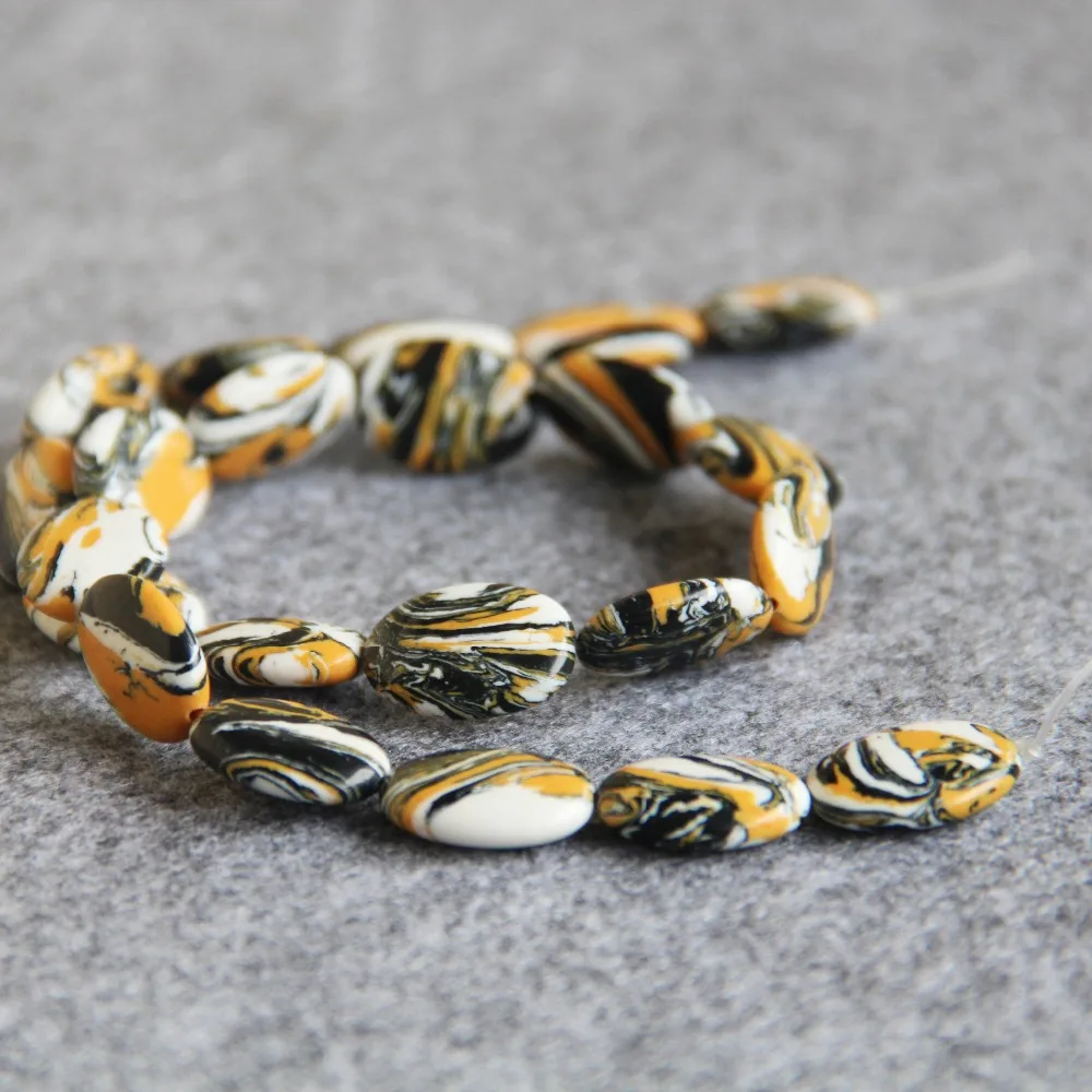 New For Necklace&ampBracelet 10*14mm Natural Tiger-stripe Turkey Stone Beads Accessory Parts DIY Howlite Loose Jewelry 15inch | Украшения и