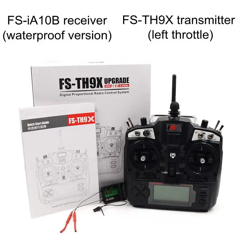FLYSKY FS-TH9X обновленная FS-TH9X-B 2,4G 9CH радиоуправляемая система передатчик AFHDS 2A модуль с FS-iA10B Rreceiver водонепроницаемый опционально - Цвет: left thrt WP RX
