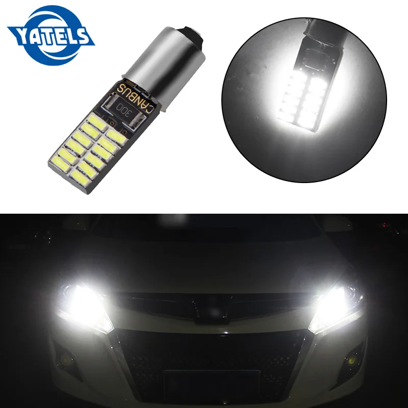 1 шт. Автомобильный светодиодный BA9S T4W H6W ba9s t11 24 SMD 4014 светильник лампа без ошибок