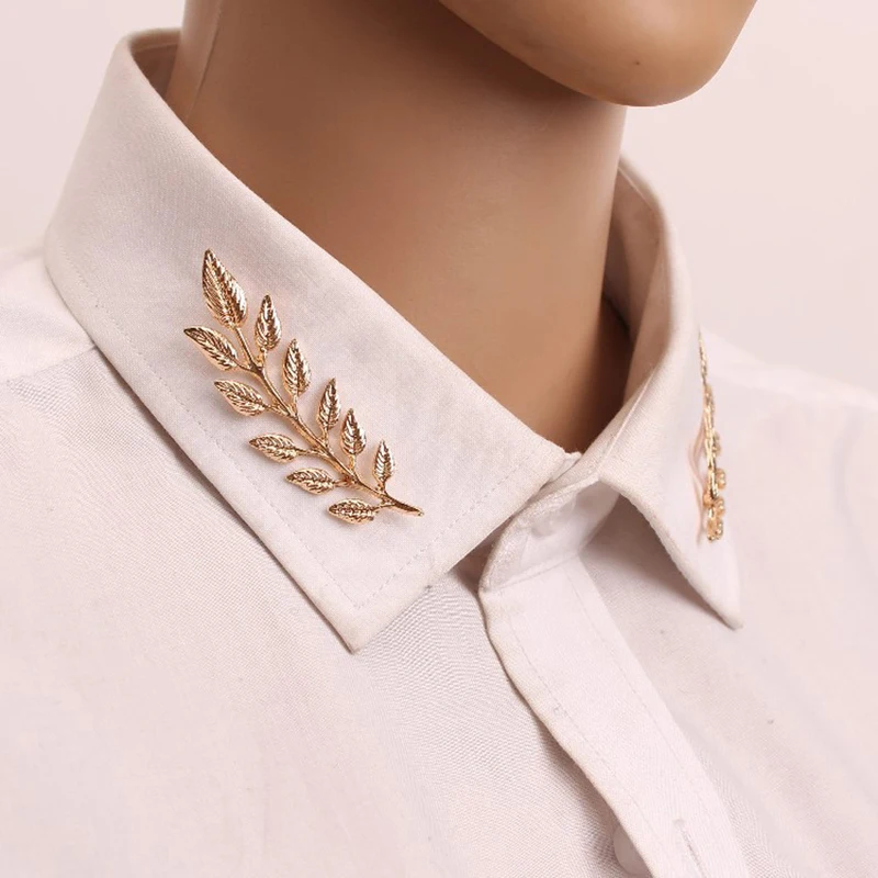 1 пара брошь в виде ветки пшеницы|pin collar|gold collar pinpin pin |