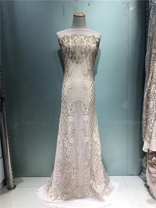 

Excellent French lace cloth pretty net lace fabric with shinning sequins for party dress GN125(5yards/lot) many color