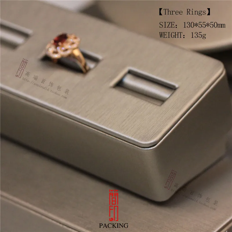 Счетчик ювелирных изделий дисплей реквизит для 3 колец окна держатель серебряный