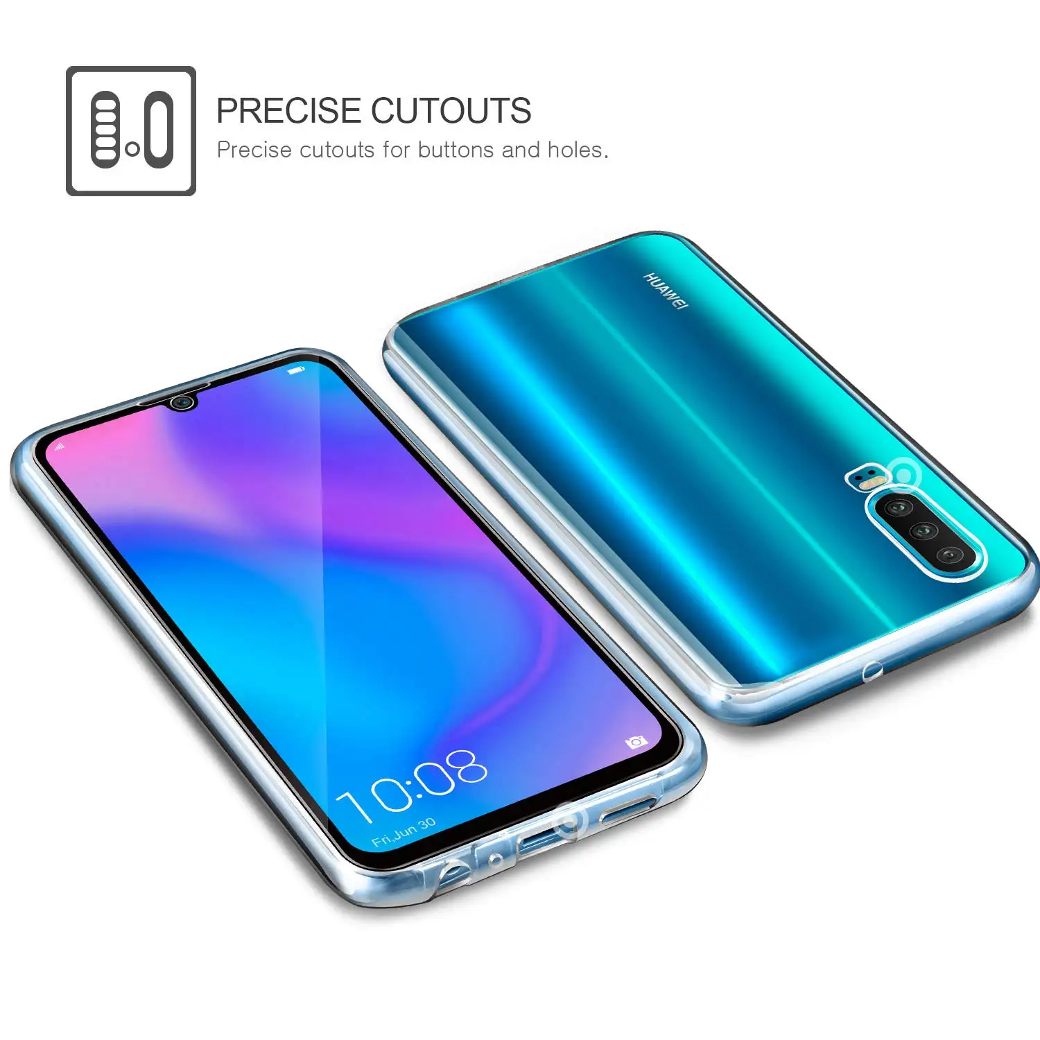 Передний и задний Прозрачный чехол для huawei P30 P20 Lite Коврики 20 Pro нет DOT Коврики 20 P30 накладка из силикона и термополиуретана Souple 360 полная защита корпуса
