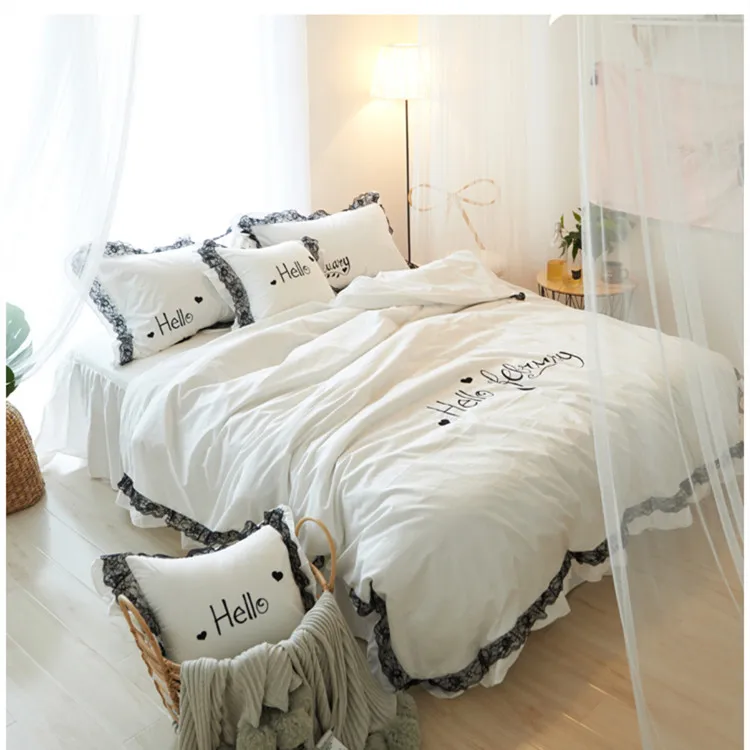 Бесплатная доставка Комплект постельного белья принцессы пододеяльник 3/4 шт.