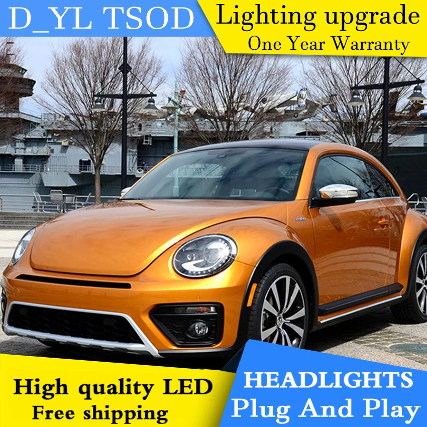 Стайлинга автомобилей головной светильник s для VW Beetle 2013-2015 светодиодный Жук