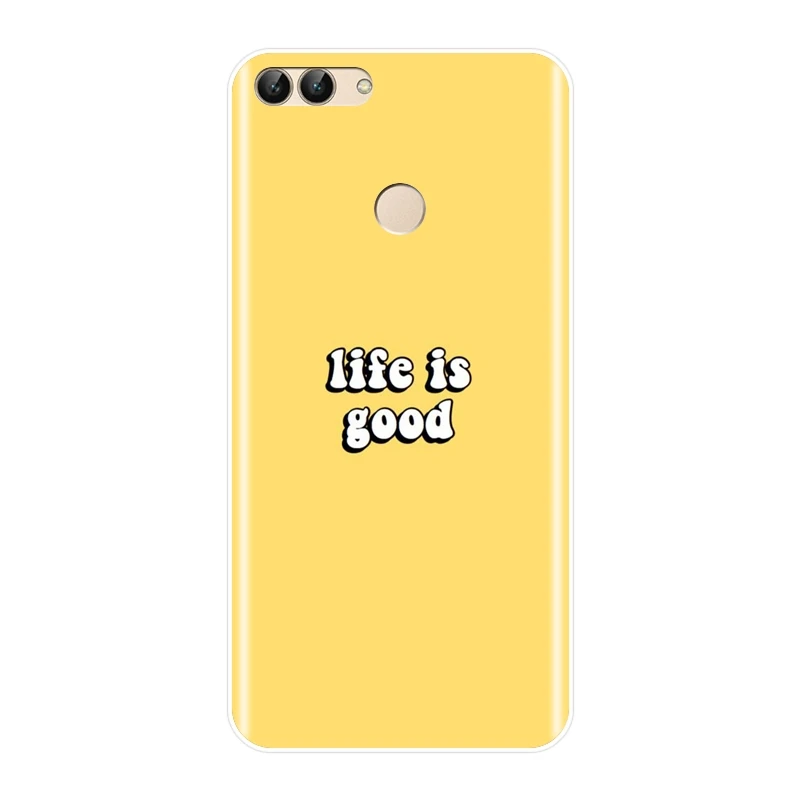 Для Huawei P20 Lite Pro P9 P10 Plus P умный чехол силиконовый желтый с цитатой для P7 P8 Mini 2017