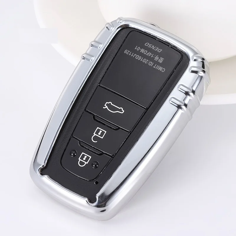 Мягкие TPU ключа автомобиля Обложка держатель карман для Toyota Camry Corolla C-HR CHR Прадо Prius RAV4 ключ защиты