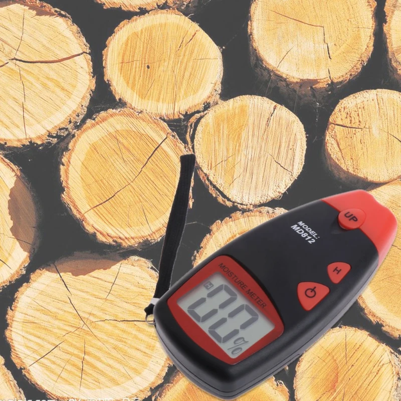 

MD812 Digital Wood Moisture Meter LCD 2-pin Humidity Tester Timber Damp Detector