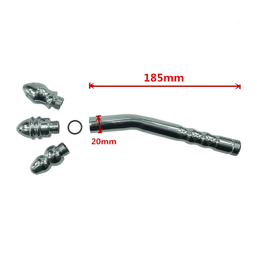 Douche DIY multi function Enema kit Anus Vagina anal Cleaning 4pcs shower head hose nozzle tip knob syringe butt plug sex toys | Красота и