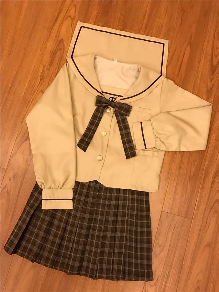 

japanese student jk uniform sweet lolita sets navy collar bowknot victorian top+lattice lolita skirt loli cos gothic lolita