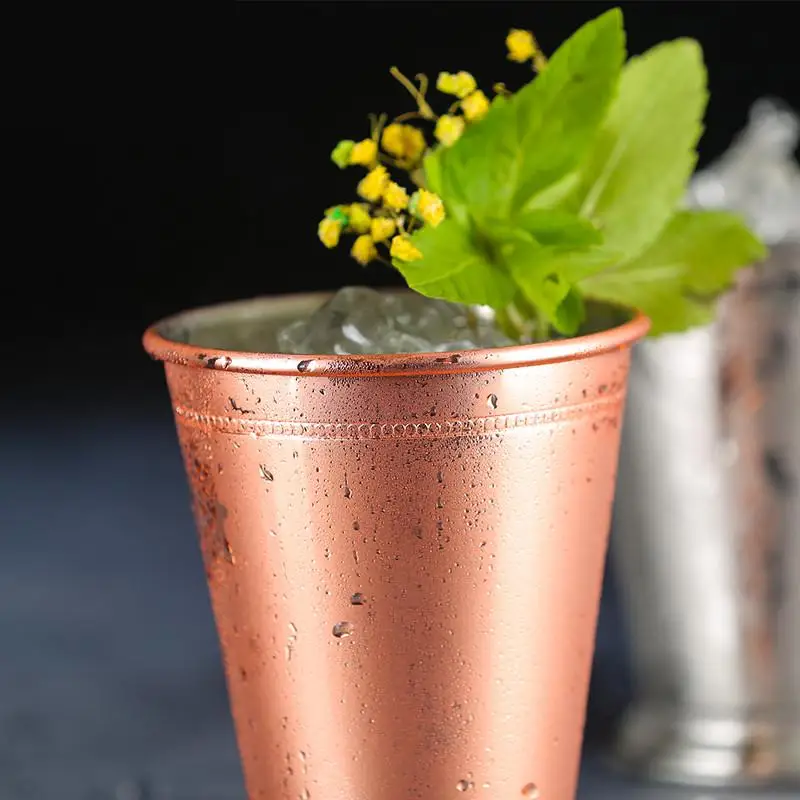400 мл нержавеющая сталь 304 Медная кружка для коктелья Mule Julep чашка пива посуда