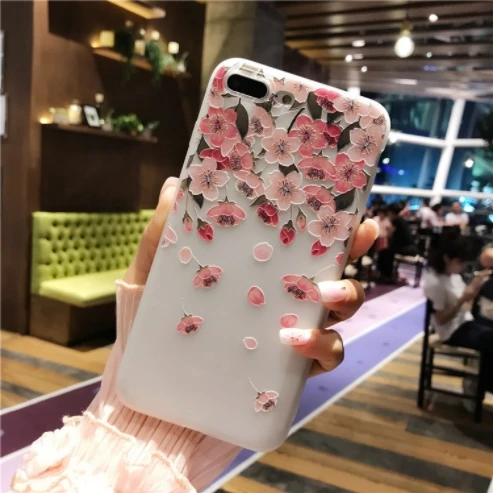 Cherry blossoms 3D цветок силиконовый чехол для телефона для Xiao mi Red mi Note 5 A 4X mi 9 8 6x 5x Мягкий ТПУ все включено чехол для телефона - Цвет: Cherry blossoms