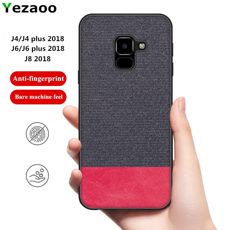 Чехол для Samsung Galaxy J8 2018 ткань yezaoo силиконовая Мягкая задняя крышка телефона J4 J6 plus