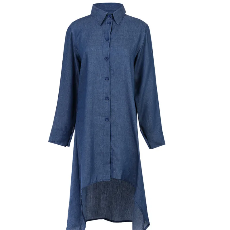 Женская сексуальная свободная джинсовая рубашка блузка топ повседневное