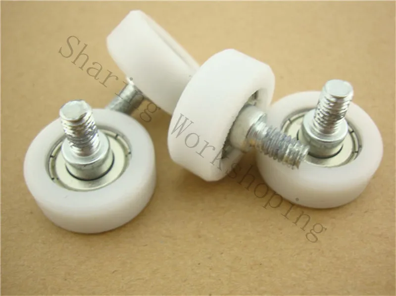 SWMAKER 6*26*10mm F type plane ferry pulley with screw Flat small wheel roller rubber bearing wheels | Обустройство дома