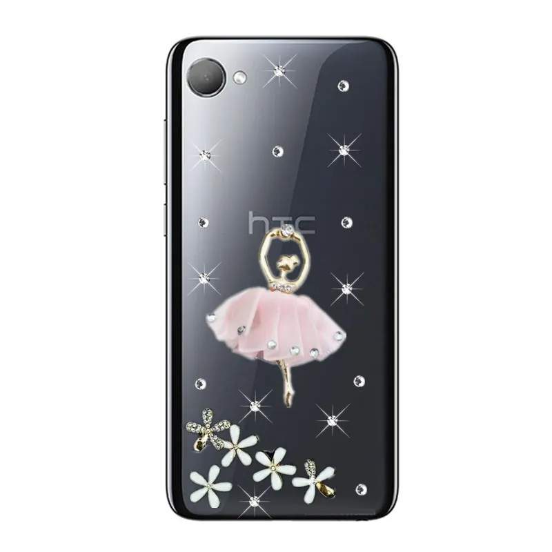 Модный прозрачный чехол со стразами для телефона HTC U11 Life U12 U Play One M7 M8 M9 E8 E9 Plus Desire 12