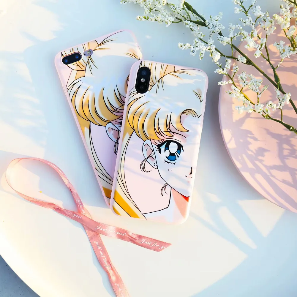 DISCASE розовый ТПУ скраб телефон чехол для iphone X 8 7 6 6s плюс милый мультфильм характер