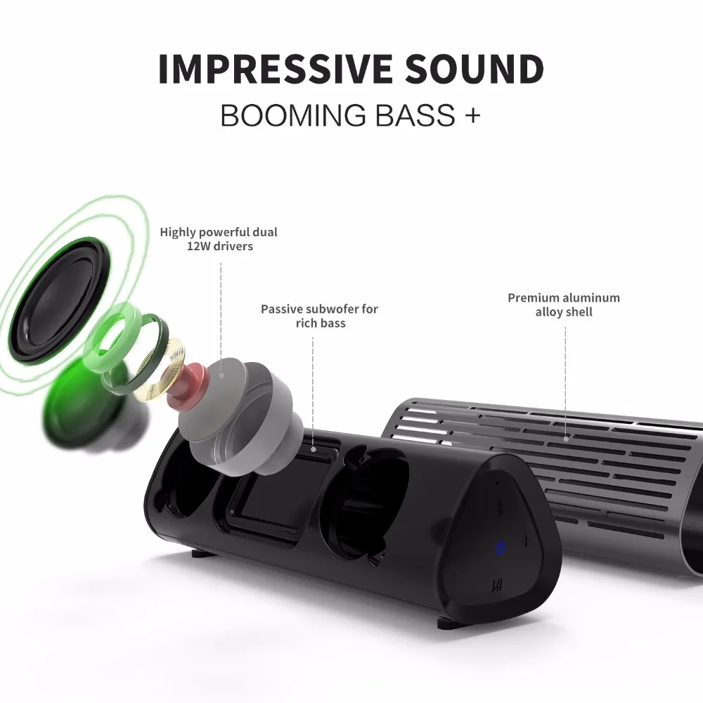 Meidong 2110 мини портативная Bluetooth колонка беспроводная 10 Вт глубокие басы Громкая