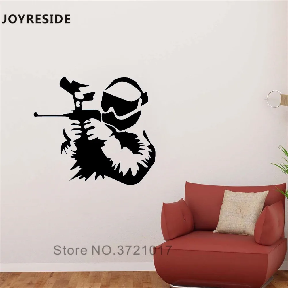 Joysebe Экстрим игра наклейка на стену Пейнтбольные игры Мужская Наклейка крутой