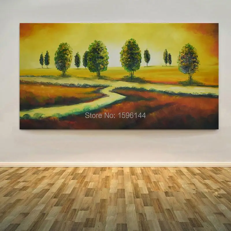 

Hand Painted Oil painting canvas abstract Landscape Sunset paintings Wall art picture for living room Home decoration painting