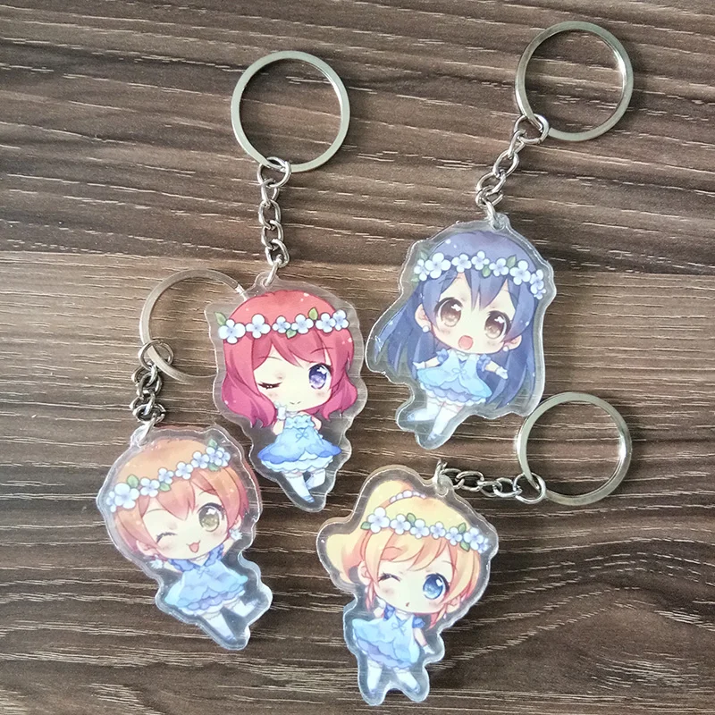 9 шт./компл. Kawaii аниме брелок любовь Живая! Гирлянда Феи девушки Кодори Umi Maki сумка
