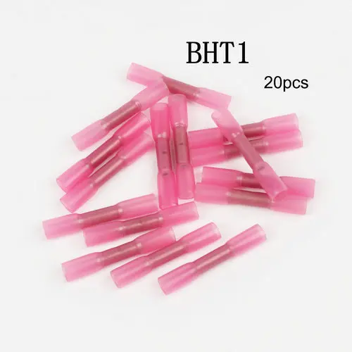 BHT1 20PCS BHT0.5 BHT1 BHT2 BHT5 термоусадочный водонепроницаемый Средний разъем терминал нейлон латунь терминал 20 шт. BHT Храповые плоскогубцы - Цвет: BHT1 20PCS