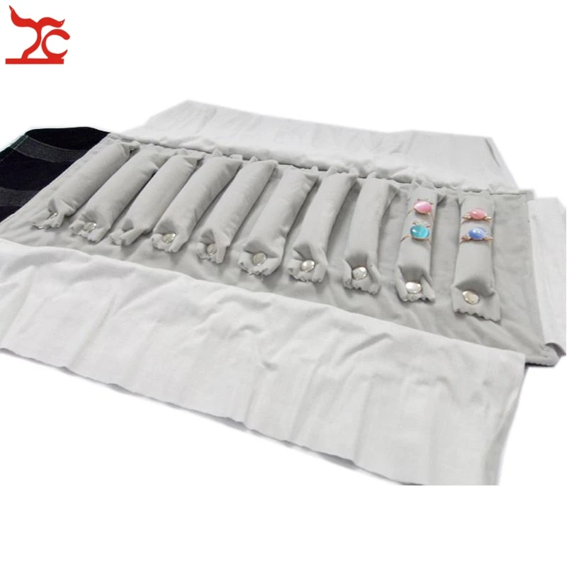 Новейшие ювелирные сумки ролл держатель для хранения колец Органайзер стильные