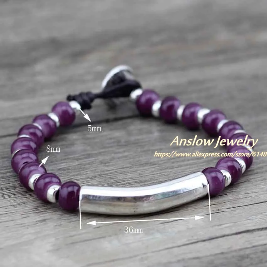 Anslow модные ювелирные изделия Новое поступление очаровательный кожаный браслет