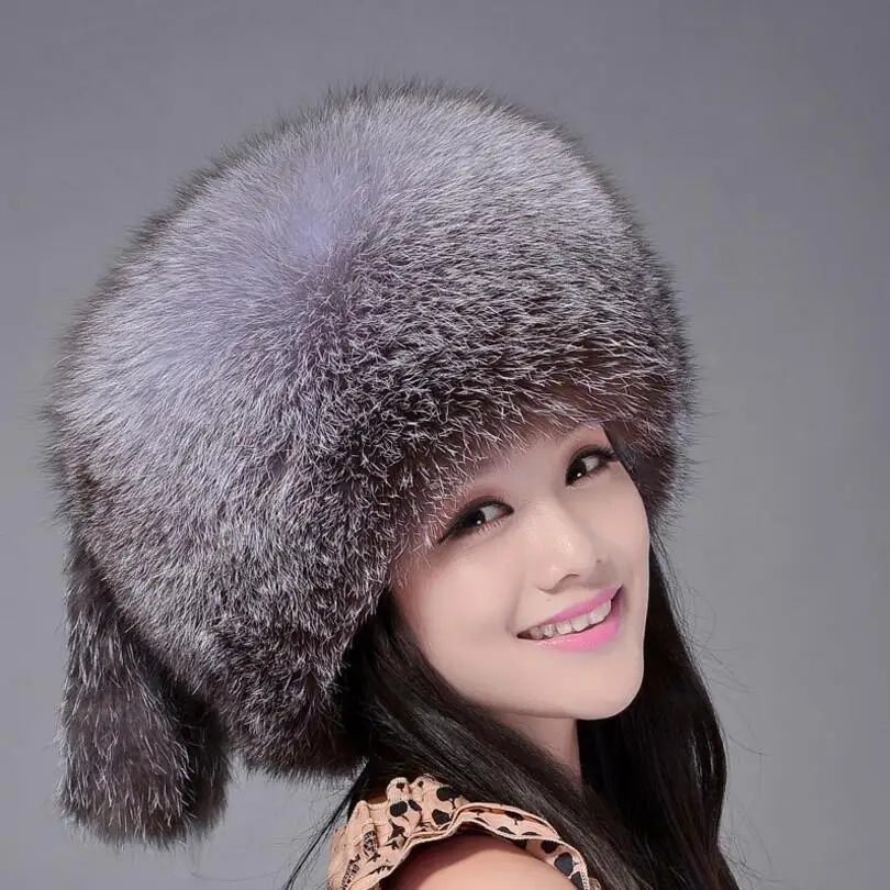 Панама IANLAN из натурального меха лисы в русском стиле модная зимняя уличная