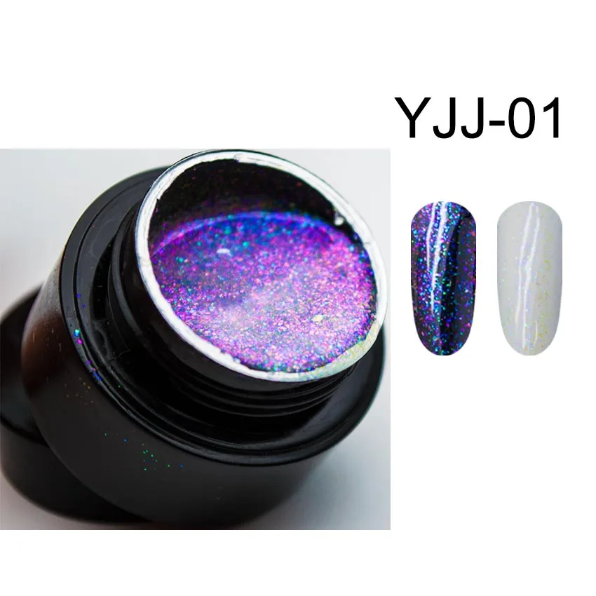YJJ01 5 мл Хамелеон Гель лак для ногтей Galaxy гель хлопья гель лак с блестками замачиваются УФ гель лак для ногтей Хамелеон ZJJ3008 - Цвет: YJJ01
