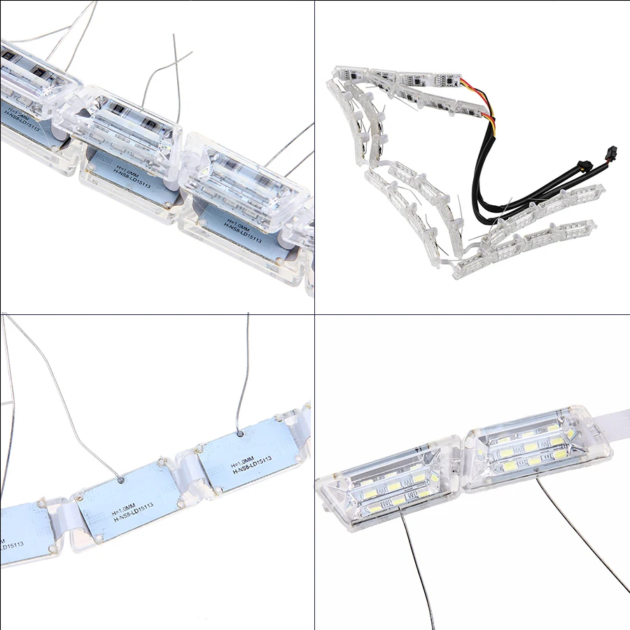 1 пара универсальные светодиодные ленты для поворотников 50-69 см
