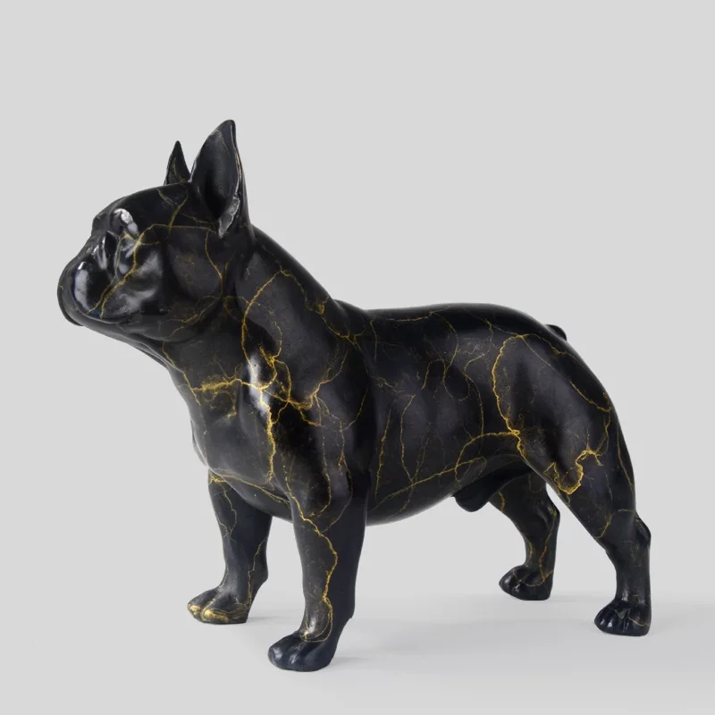 

Bulldog Bronze Statues Animal Sculptures Desk Decor Gift Figurine French Dog Collectibles Home Decoration Accessories LivingRoom