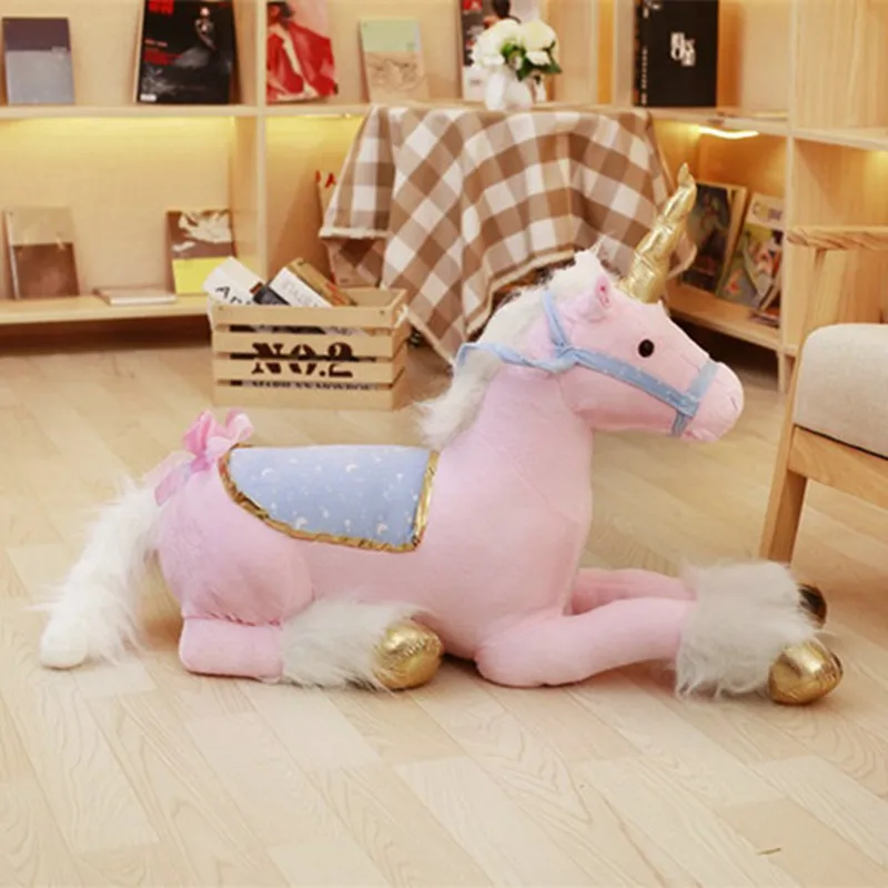

100cm Huge Cute Unicorn Horse Plush Toys Colorful Stuffed Animal Doll For Girls Kids Children Creative Birthday Gifts