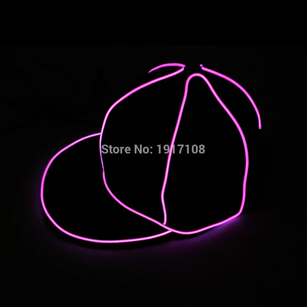Purple Модная светящаяся хлопковая бейсболка Snapback EL cap s светодиодный головной убор Bboy кепки в стиле хип-хоп для мужчин и женщин шапка вечерние шапки - Цвет: Purple