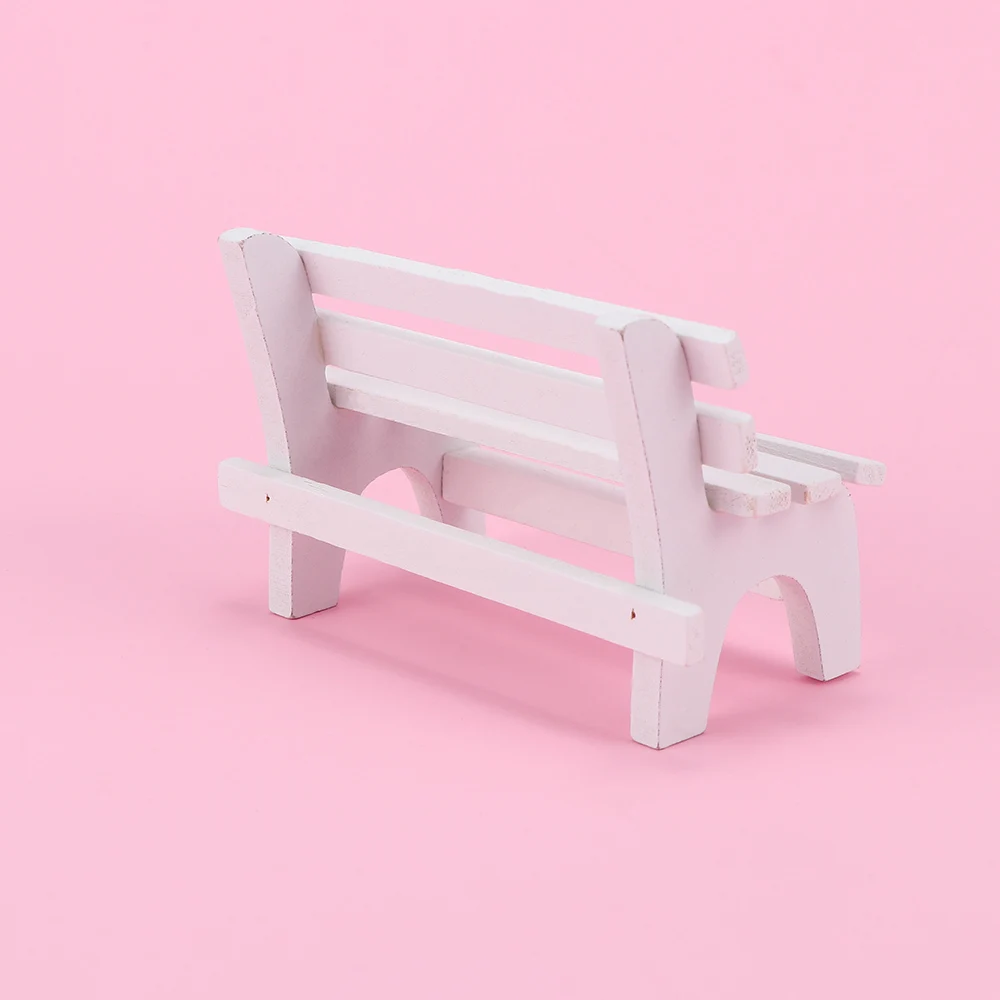 1 Pcs Mini White Wooden Chair Stool DIY Miniature Ornaments Home Garden Decor Shooting Background Props | Дом и сад