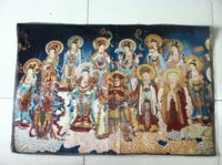exquisite china tibet golden silk exorcism embroidery thangka bodhisattvas and the buddhas