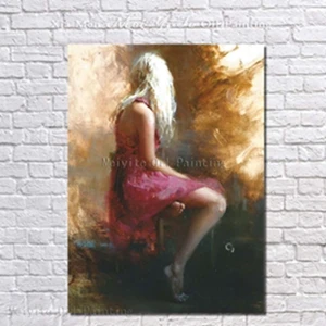 

1 Peices High Quality Handmade Abstract Modern Women Oil Painting on Canvas Wall Pictures Home Decoration no Framed Canvas