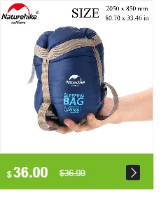 Naturehike открытый кемпинг хлопок спальный мешок Сверхлегкий портативный водонепроницаемый мумия сплайсинга один ленивый мешок