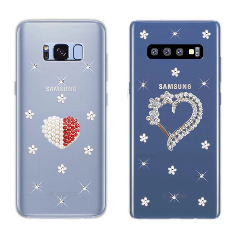 Чехол для Samsung Galaxy S8 S9 S10e силиконовый чехол задней панели с алмазным узором Бампер