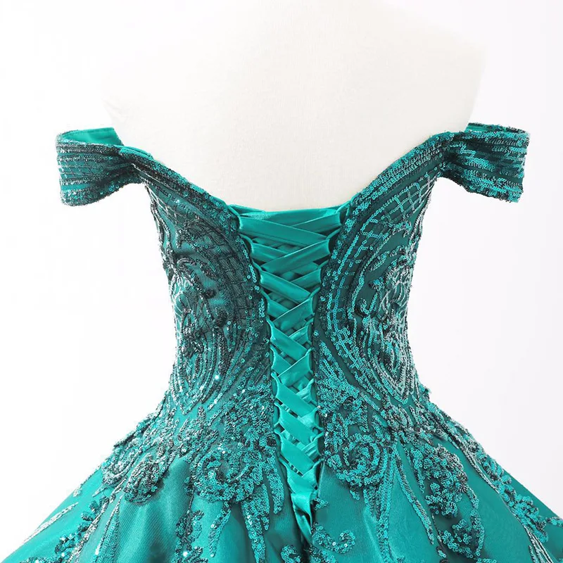 JaneVini Sparkly Sequined Wedding Dresses 2019 Saudi Arabia Puffy Ball Gowns Luxury Arabic Bridal Gowns Plus Size Gaun Pengantin